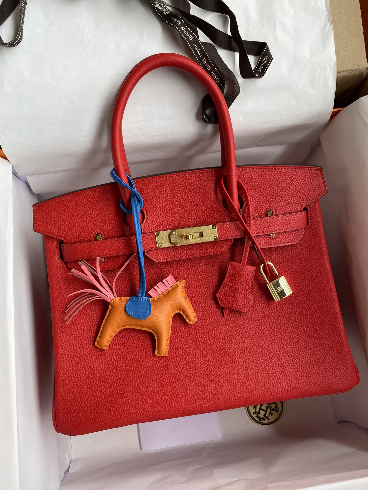 Hermes Birkin 30CM Togo Leather Handbag Red